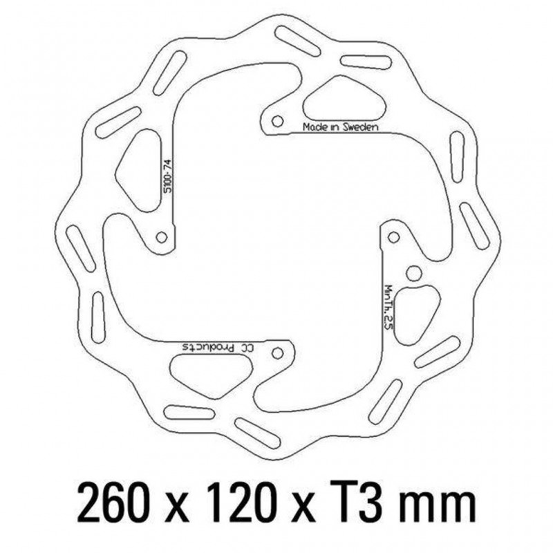 CC Disc Front Vented HQV 00*