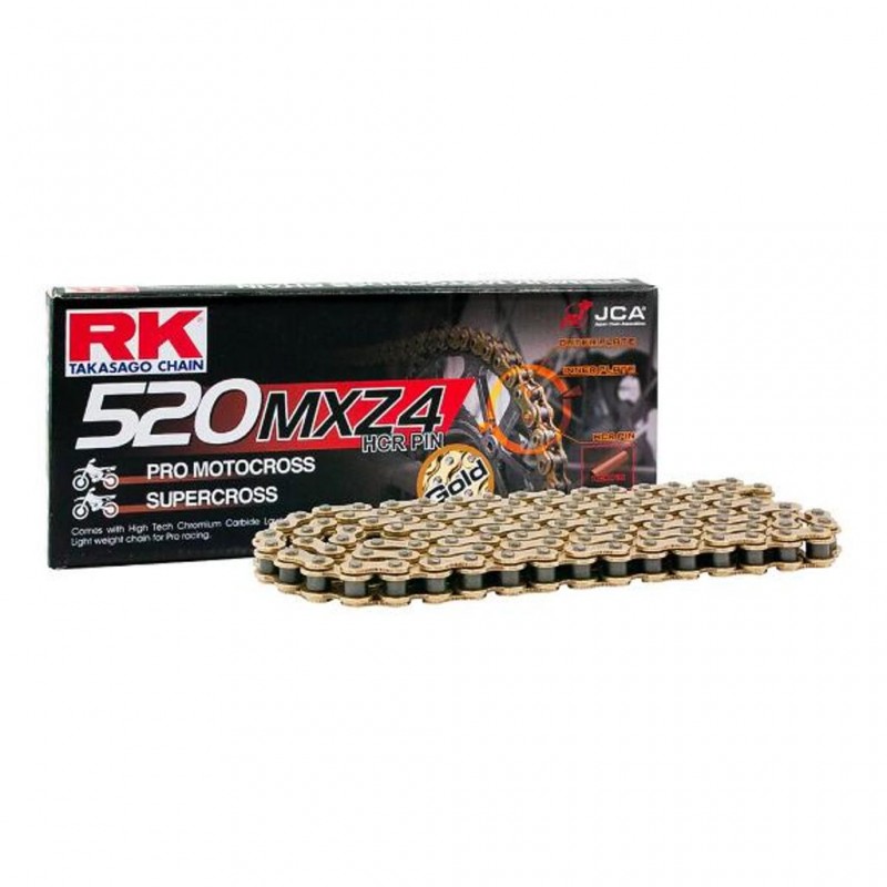 RK 520MXZ5 x 120L MX Race Chain Gold
