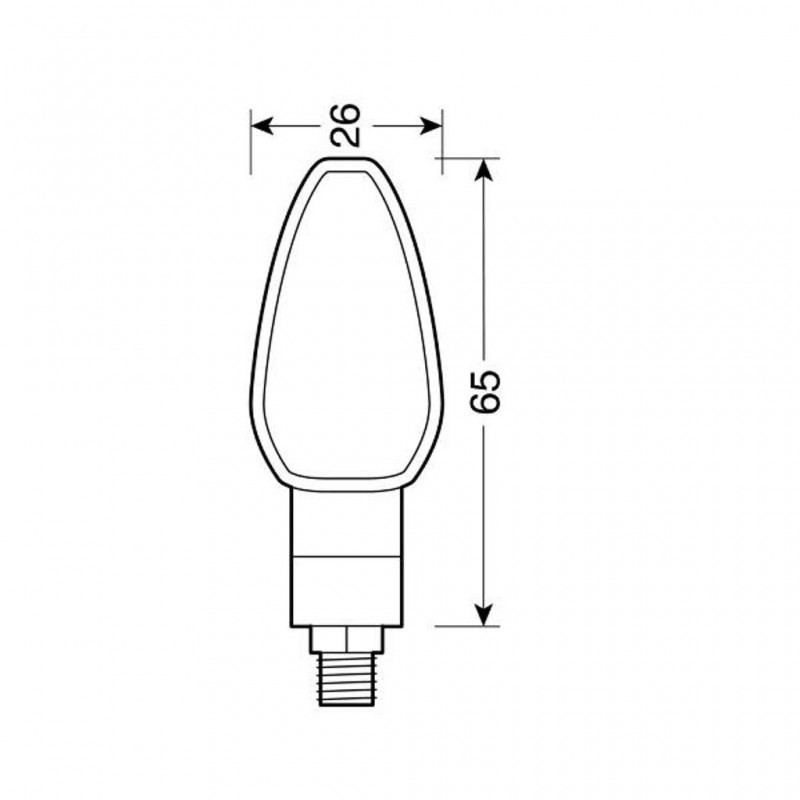LAMPA Indicator Set LED TUAREG 65x26mm Black