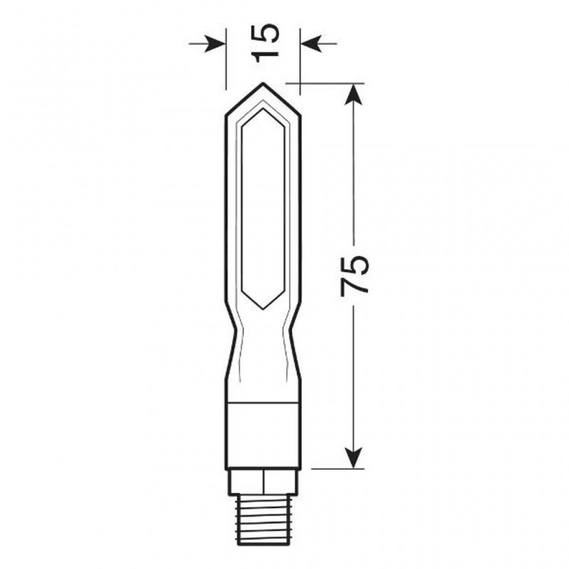LAMPA Indicator Set LED PIERCER Sequential 75x15mm Black