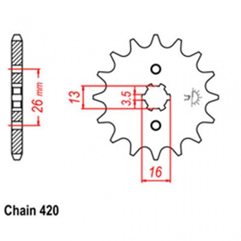 Front Sprocket YAMAHA SUZUKI 420