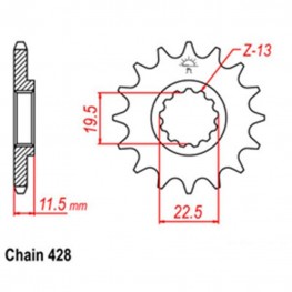 Front Sprocket SUZUKI 428