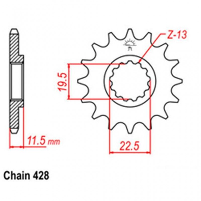 Front Sprocket SUZUKI 428