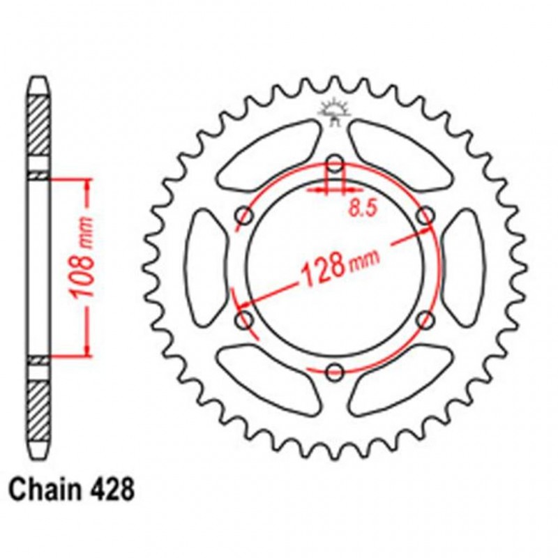 Rear Sprocket SUZUKI 428*