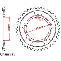 Rear Sprocket HONDA 525