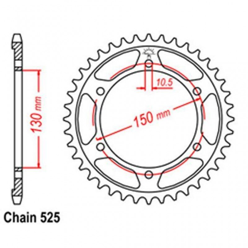 Rear Sprocket HONDA YAMAHA 525
