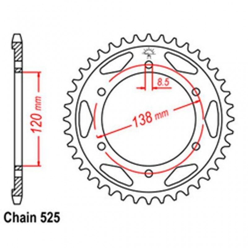 Rear Sprocket HONDA 525