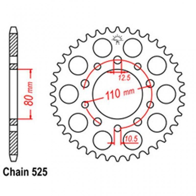 Rear Sprocket HONDA 525