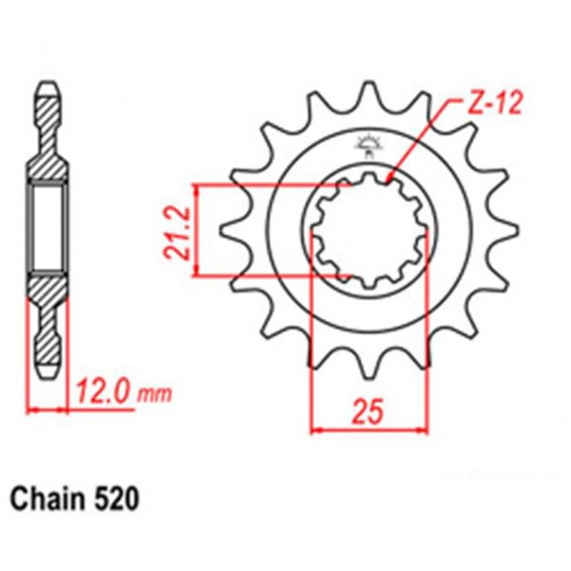 Front Sprocket HUSQVARNA 520*
