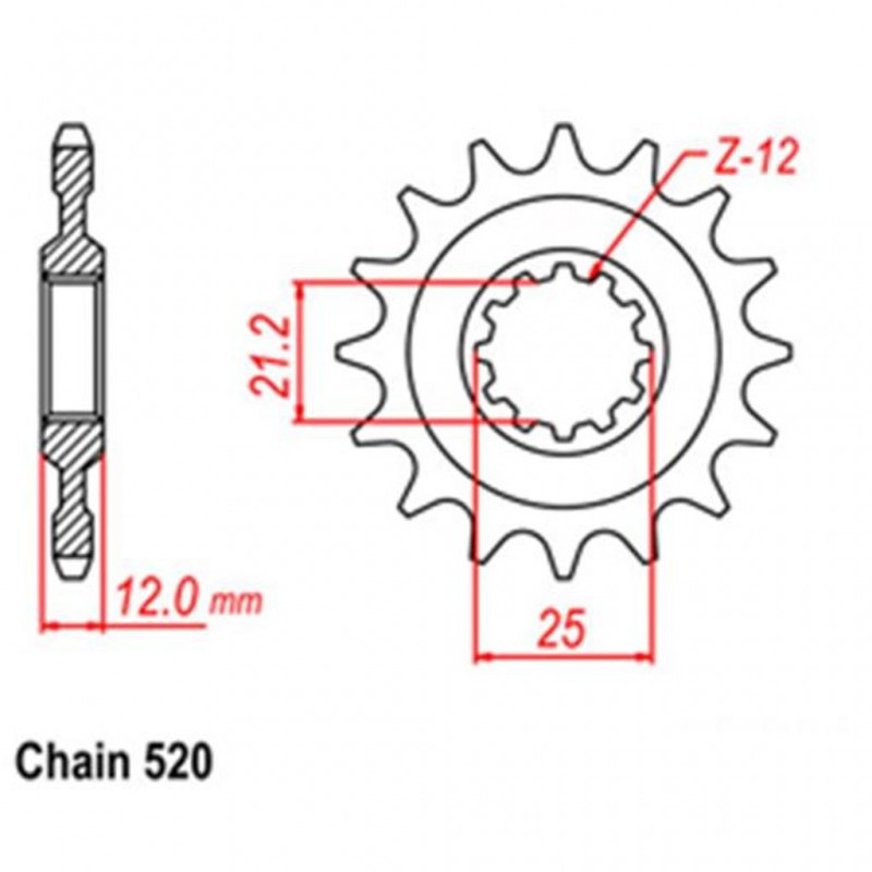 Front Sprocket HUSQVARNA 520