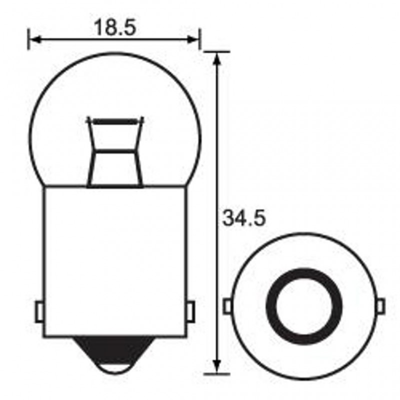Bulb 12V 18W Indicator Small (10)