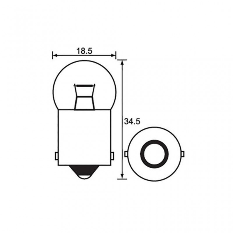 Bulb 12V 10W Indicator Small Orange (10)