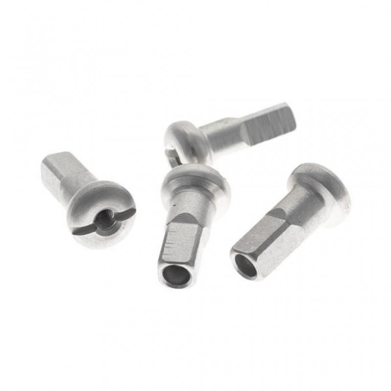 SPOKE Nipple Alloy Front Silver 9G