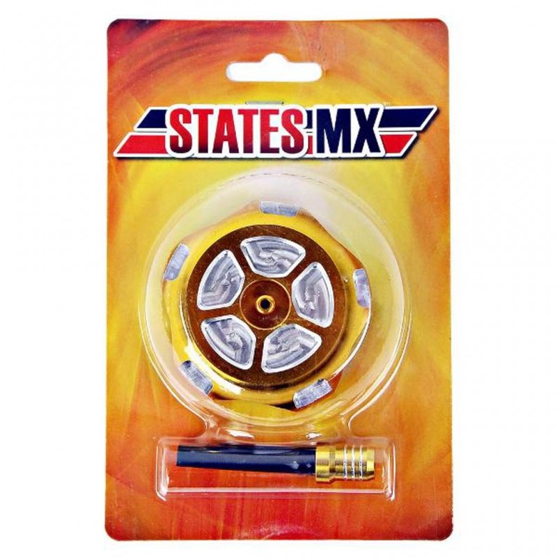 STATES MX Tank Cap Gold