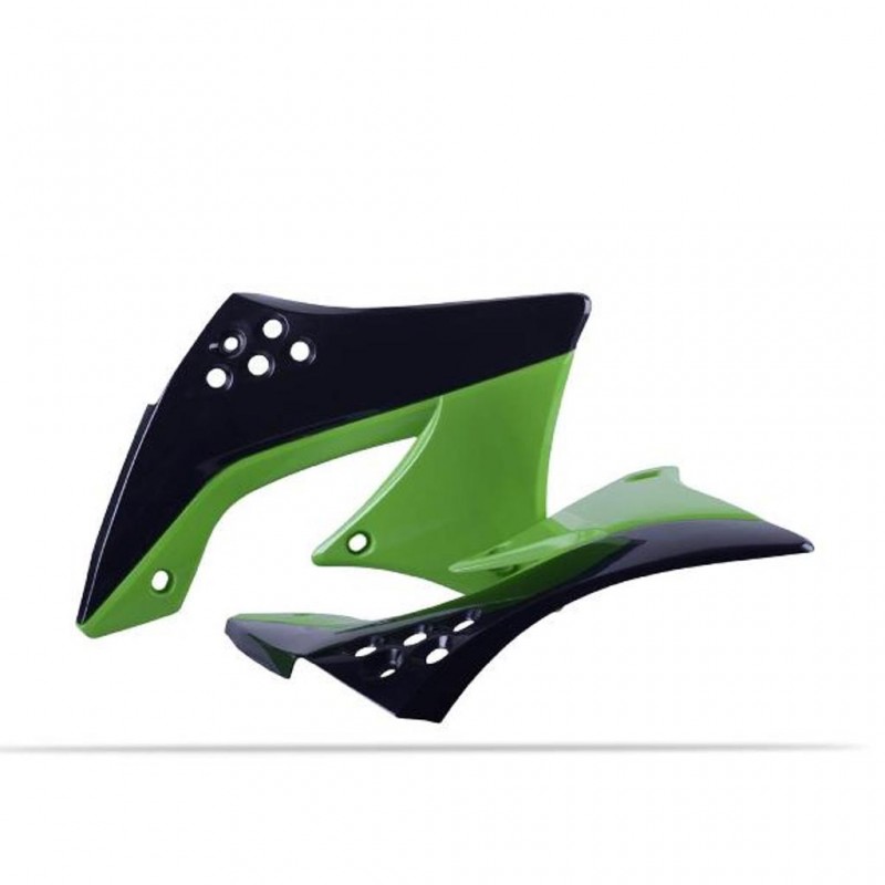 Radiator Scoops KAW KXF 09-11 Black/Green^
