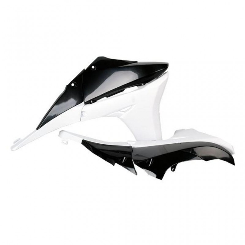 Radiator Scoops YAM YZ450F 10-13 Upper Black/Lower White^