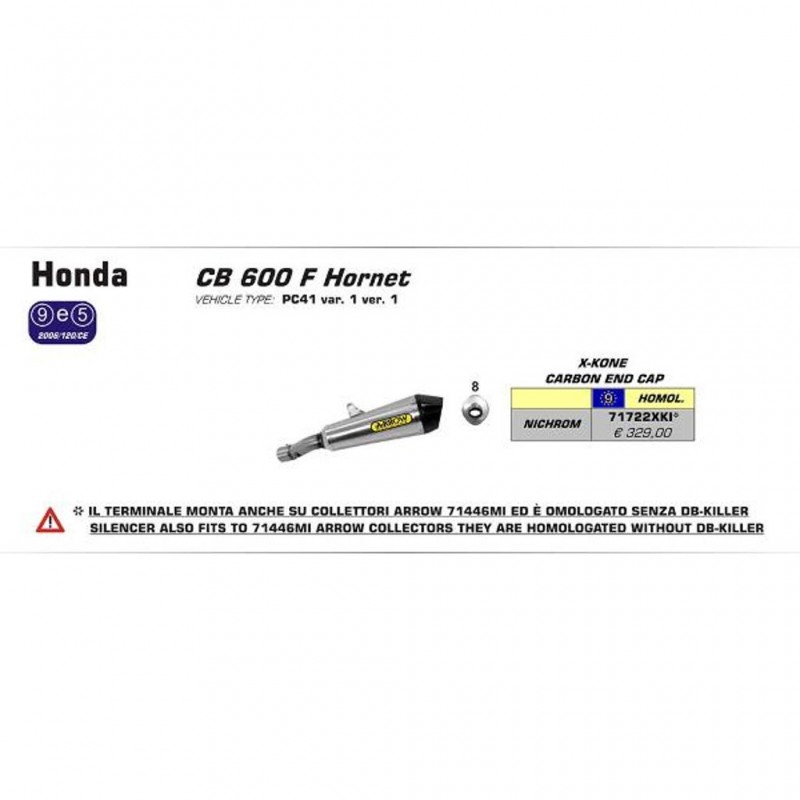 ARROW HON Silencer X-Kone Nichrom with CF End Cap