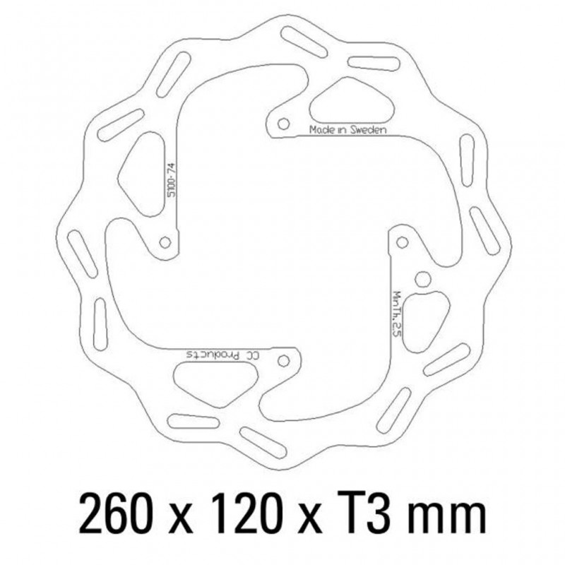CC Disc Front Vented HQV 00*