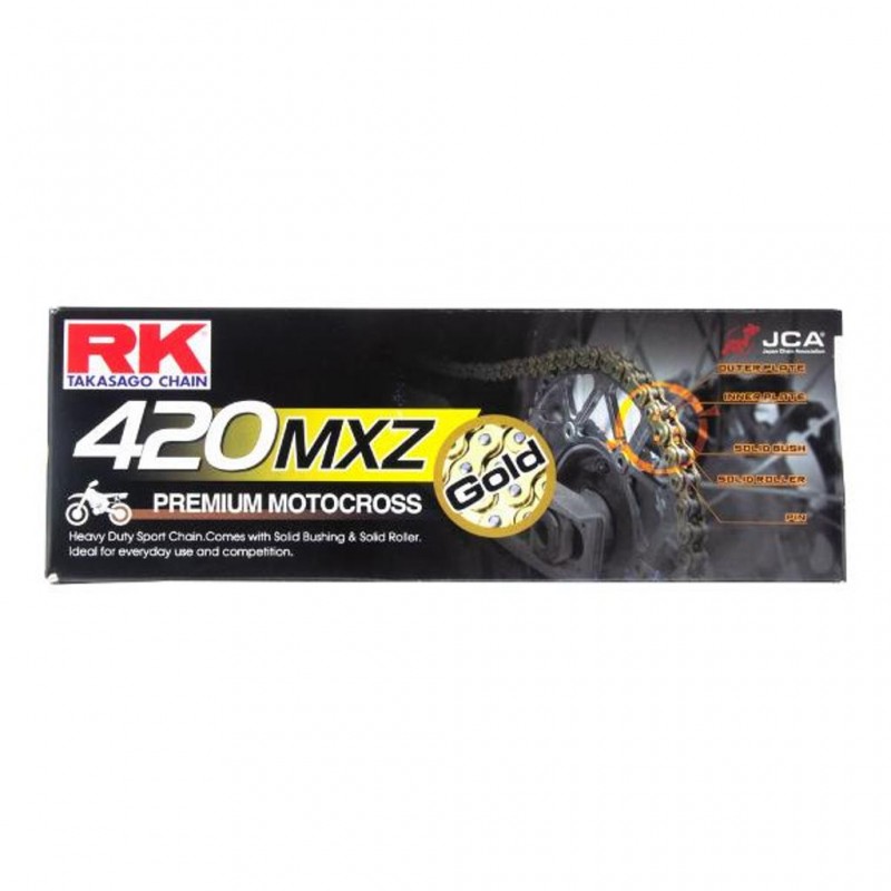 RK 420MXZ4 x 126L MX Race Chain Gold