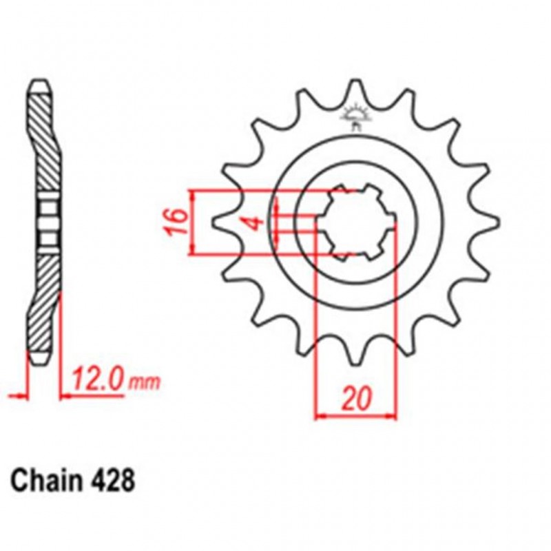 Front Sprocket YAMAHA 428