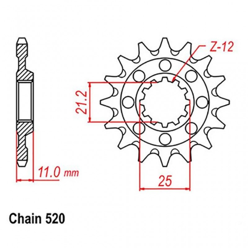 Front Sprocket HUSQVARNA 520