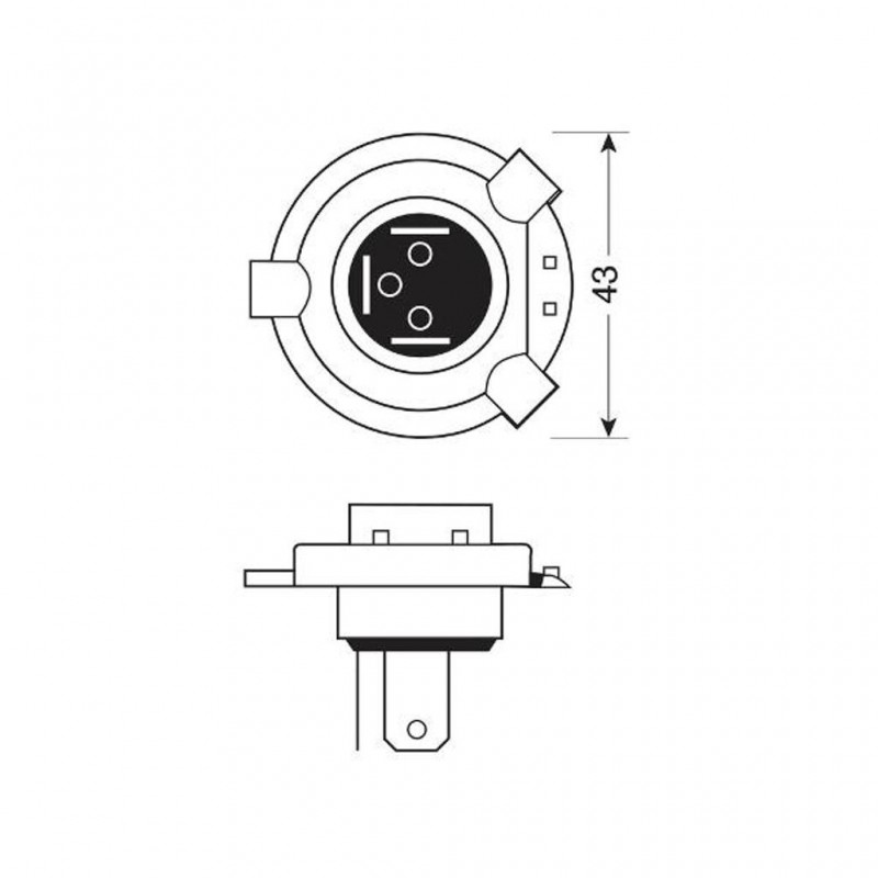 LAMPA Bulb 12V 35/35W PX43T Halogen HS1