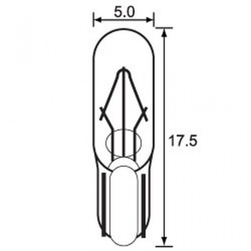 Bulb 12V 2W Mini Wedge (10)
