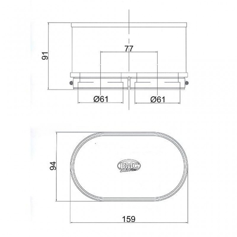 BMC Air Filter FM2922 Universal