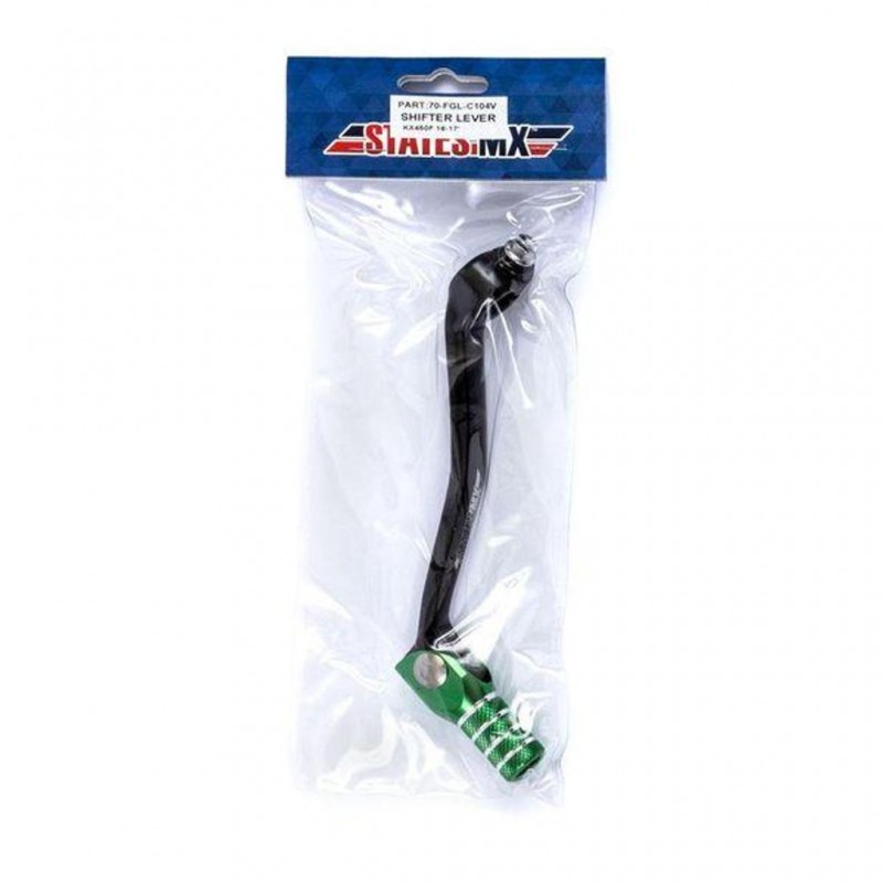 STATES MX Gear Lever Green KAWASAKI