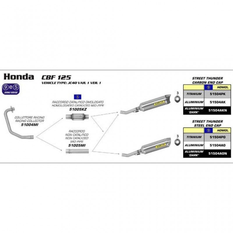 ARROW HON Mid Pipe Stainless Steel