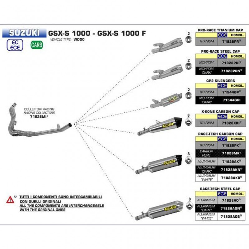 ARROW SUZ Collector Racing Stainless Steel