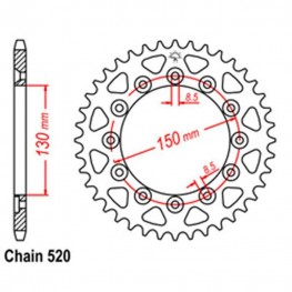 Rear Sprocket HONDA YAMAHA 520