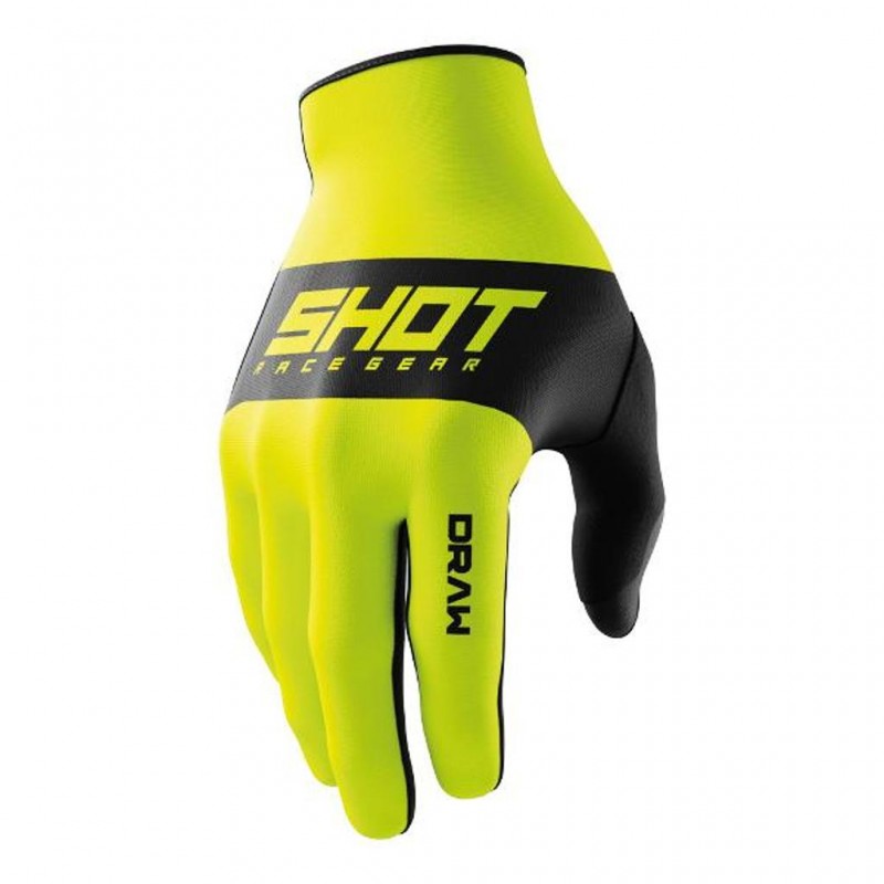 SHOT Kids Gloves Draw Sky Neon Yellow