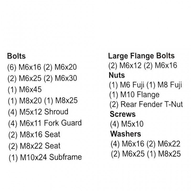 States MX Track Pack Bolt Kit Off Road CRF 51pc