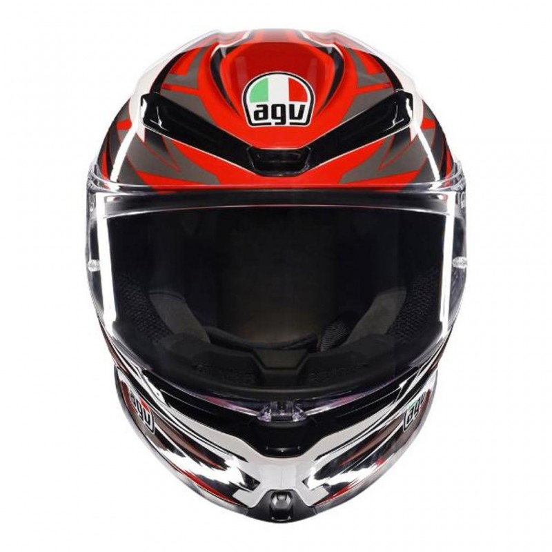 AGV K6 S Reeval White/Red/Grey