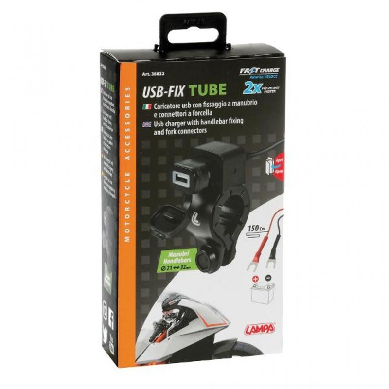 LAMPA Motorbike USB For Handlebar Fixing