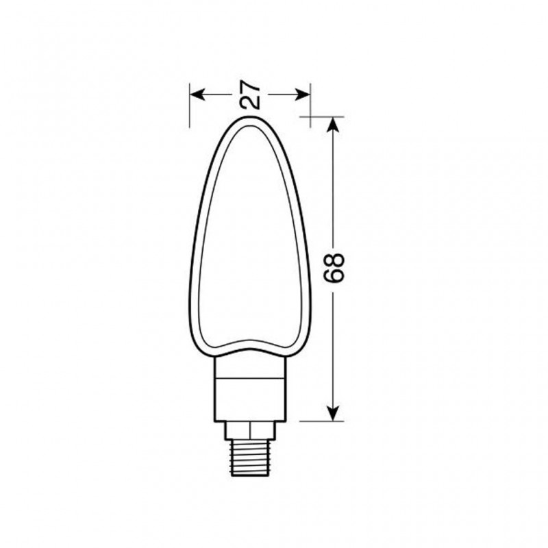 LAMPA Indicator Set LED ARROW 68x27mm Black