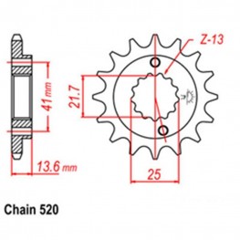 Front Sprocket HONDA 520