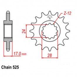Front Sprocket HONDA 525