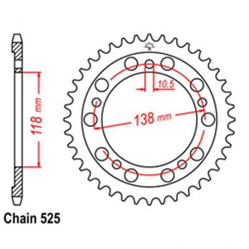 Rear Sprocket HONDA 525*