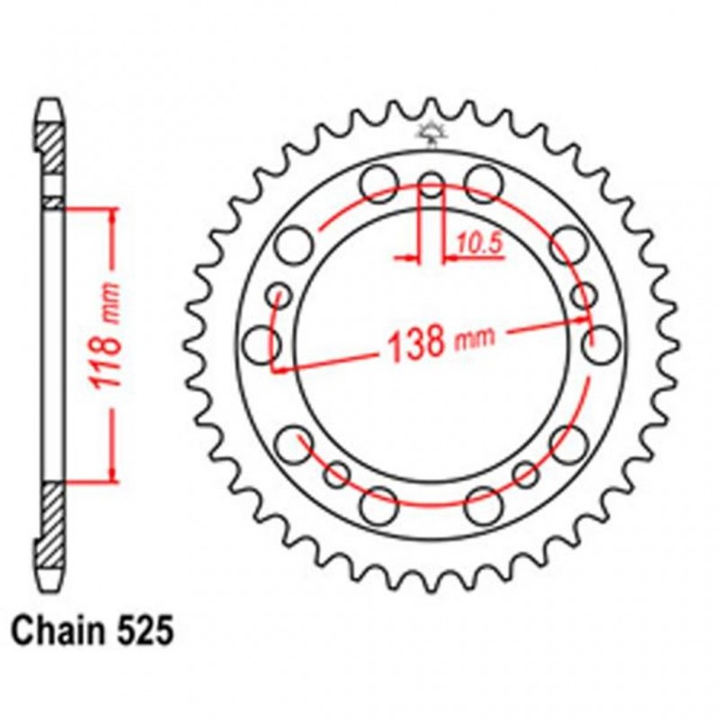 Rear Sprocket HONDA 525*