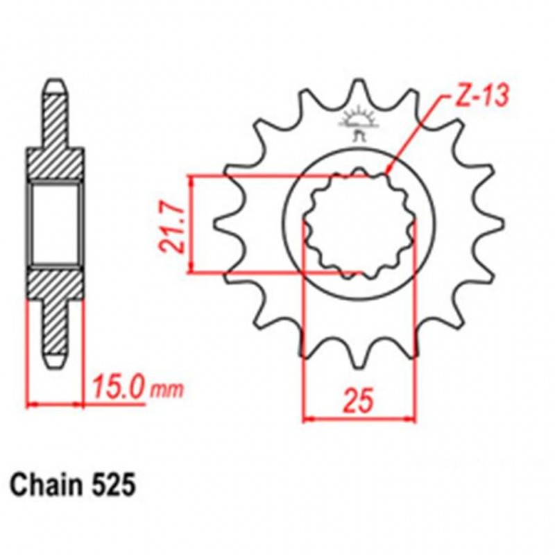Front Sprocket TRIUMPH 525