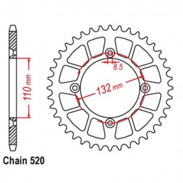Rear Sprocket KTM 520