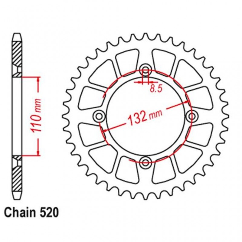 Rear Sprocket KTM 520