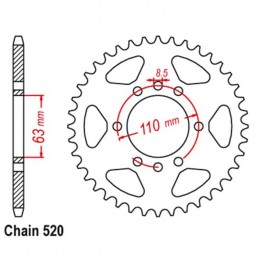 Rear Sprocket KTM 520