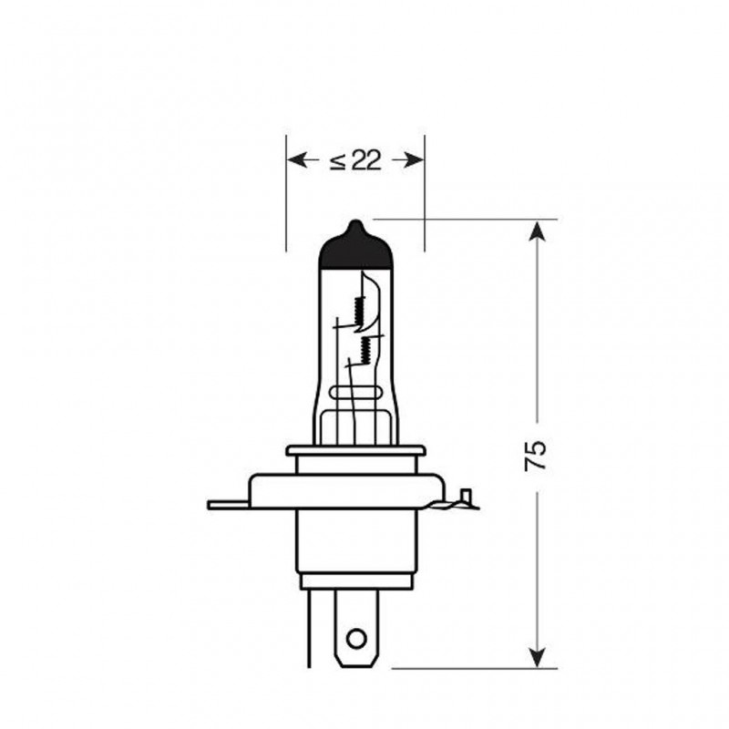 LAMPA Bulb 12V 35/35W PX43T Halogen HS1