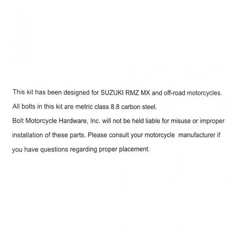 States MX Track Pack Bolt Kit Off Road RM/Z 51pc