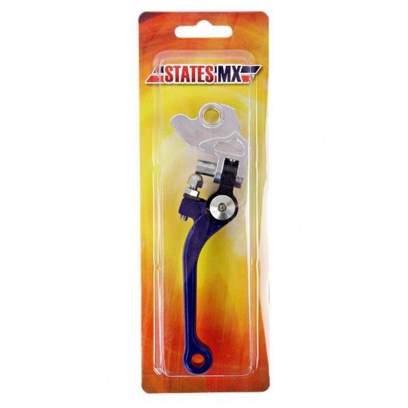 Brake Lever Fold/Flex Yam/Suz/Kaw Blue