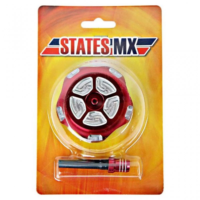 STATES MX Tank Cap Red