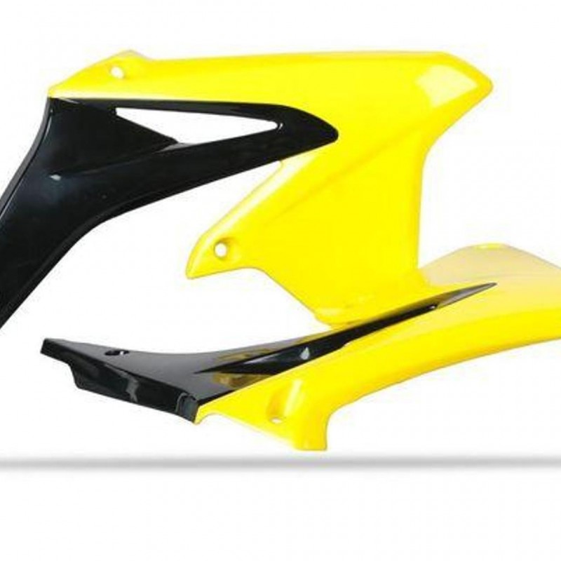 Radiator Scoops SUZ RMZ450 08-17 Black/Yellow^